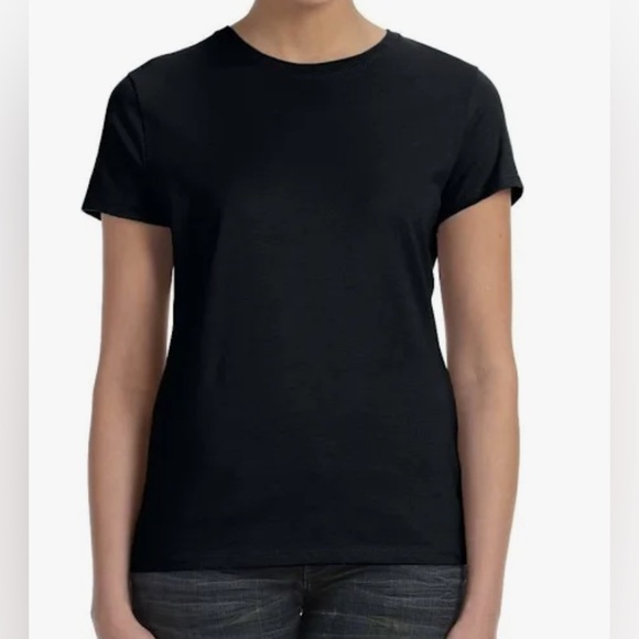 Hanes Black Fitted Nano-T Short Sleeve T-Shirt - Picture 5 of 6